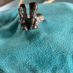Handmade mens ring in silver